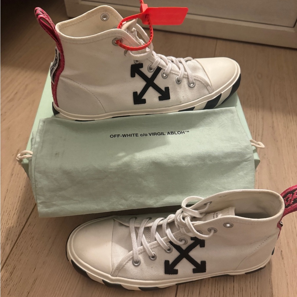 Off-White High-Top Sneakers - White